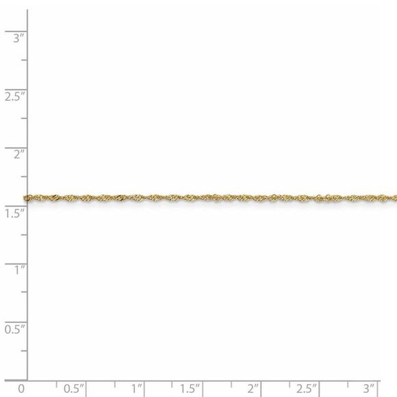 1mm 14k Yellow Gold Diamond Cut Singapore Chain Necklace, 18 Inch - Picture 5 of 8
